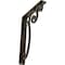 Ekena Millwork Avery Wrought Iron Bracket, (Single center brace), Antiqued Pale Gold 1 1/2"W x 7 1/2"D x 10"H BKTM01X07X10SAVAPG - alternate 1